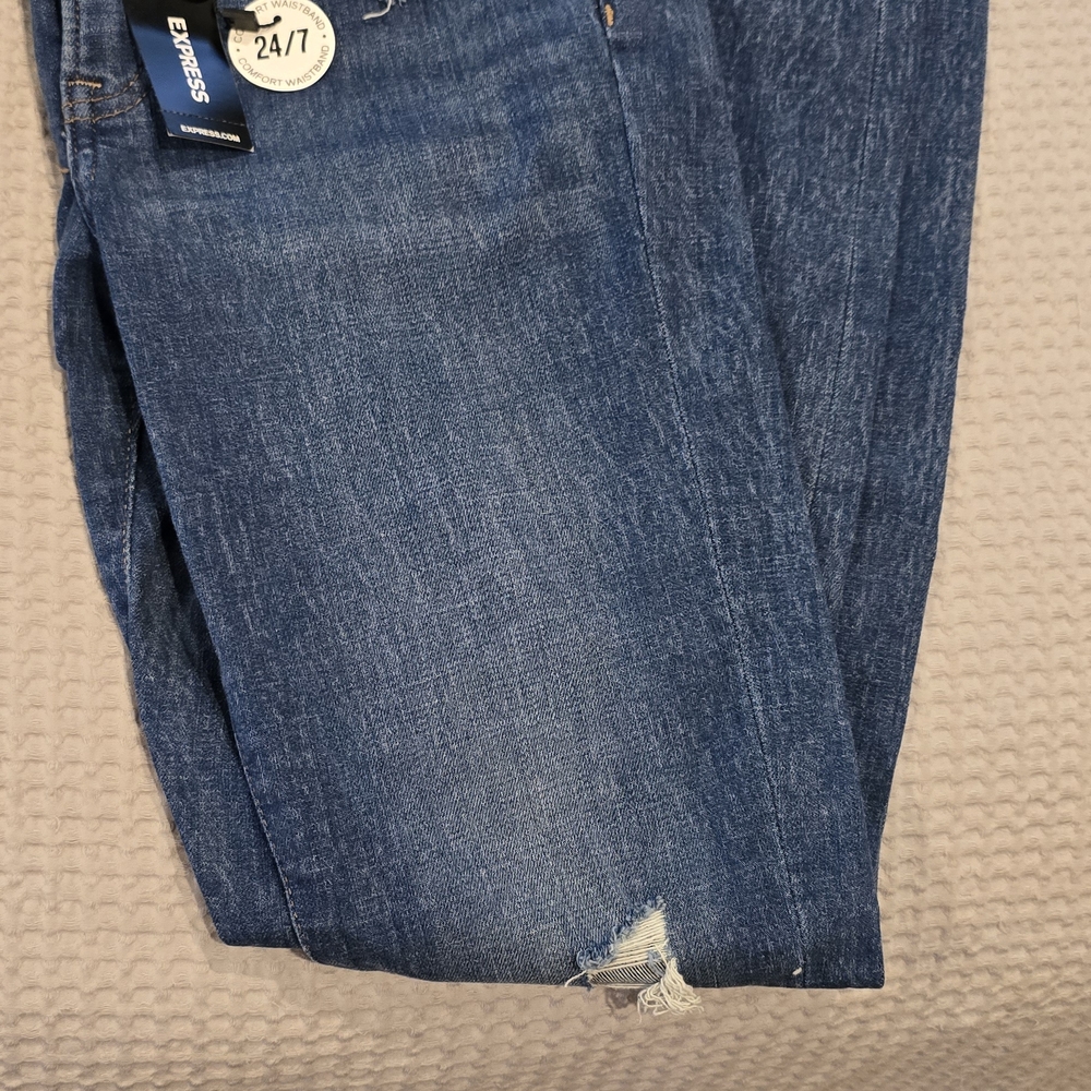 NWT Express Women's Blue Ankle Leggings, Mid-rise, Size 2R